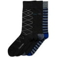 thumbnail image 1 of Calvin Klein Men's 4 Pack Multi Pattern Dress Crew Socks Black Size Regular, 1 of 3