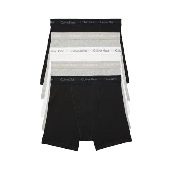 Calvin Klein Mens Cotton Classics 5-Pack Boxer Briefs (XLarge, Assorted)
