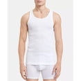 thumbnail image 1 of Calvin Klein Mens Cotton Classics Multipack Tanks 5 5 White Large, 1 of 3