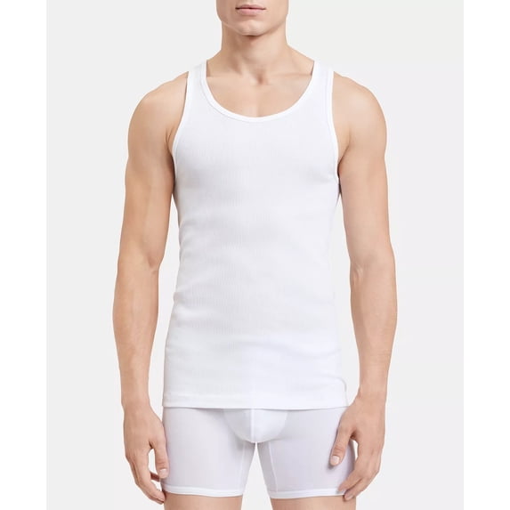 Calvin Klein Mens Cotton Classics Multipack Tanks 5 5 White X-Large