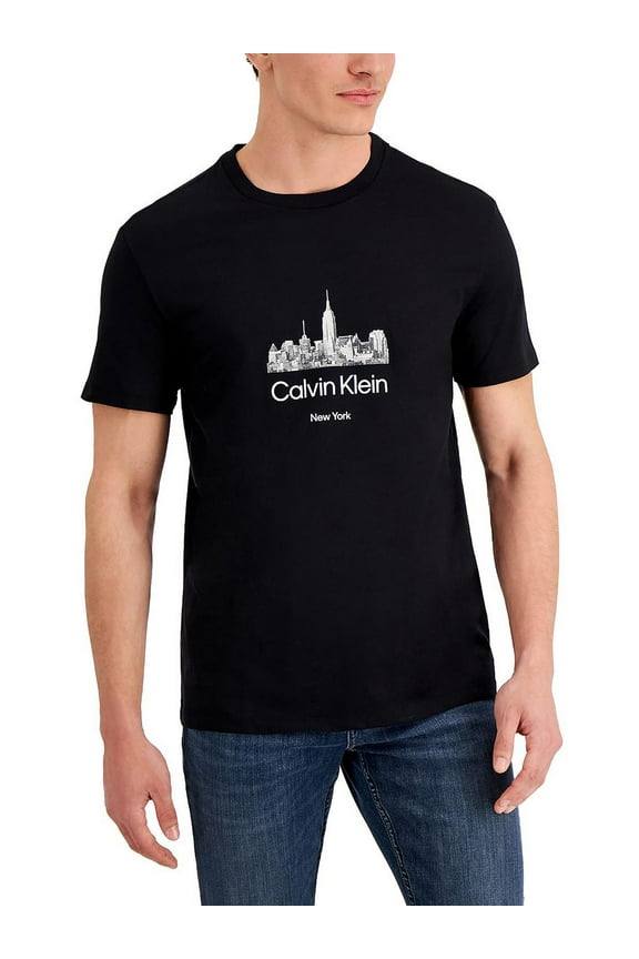 Mens Cotton Monogram Graphic T-Shirt