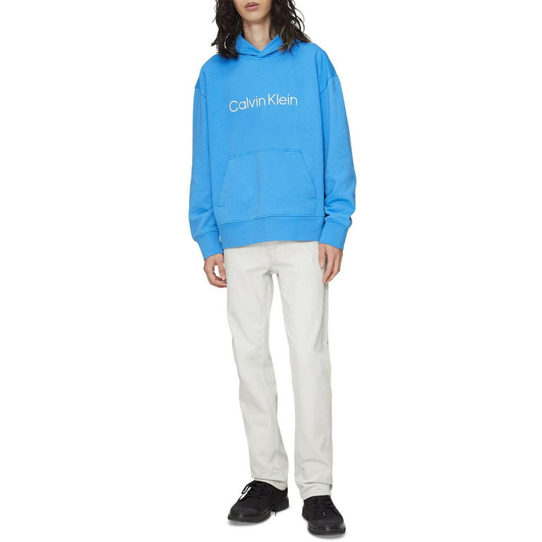 Cotton Sweatshirt Mens Hooded Calvin Pullover Klein