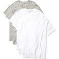 thumbnail image 1 of Calvin Klein Mens Cotton Stretch Multipack Crew Neck T-Shirts 5 3 White/2 Grey Heather X-Large, 1 of 4
