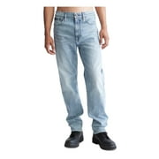 Calvin Klein Mens Denim High Rise Straight Leg Jeans