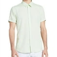 thumbnail image 1 of Calvin Klein Mens Dobby Striped Button Up Shirt, Green, Medium, 1 of 2