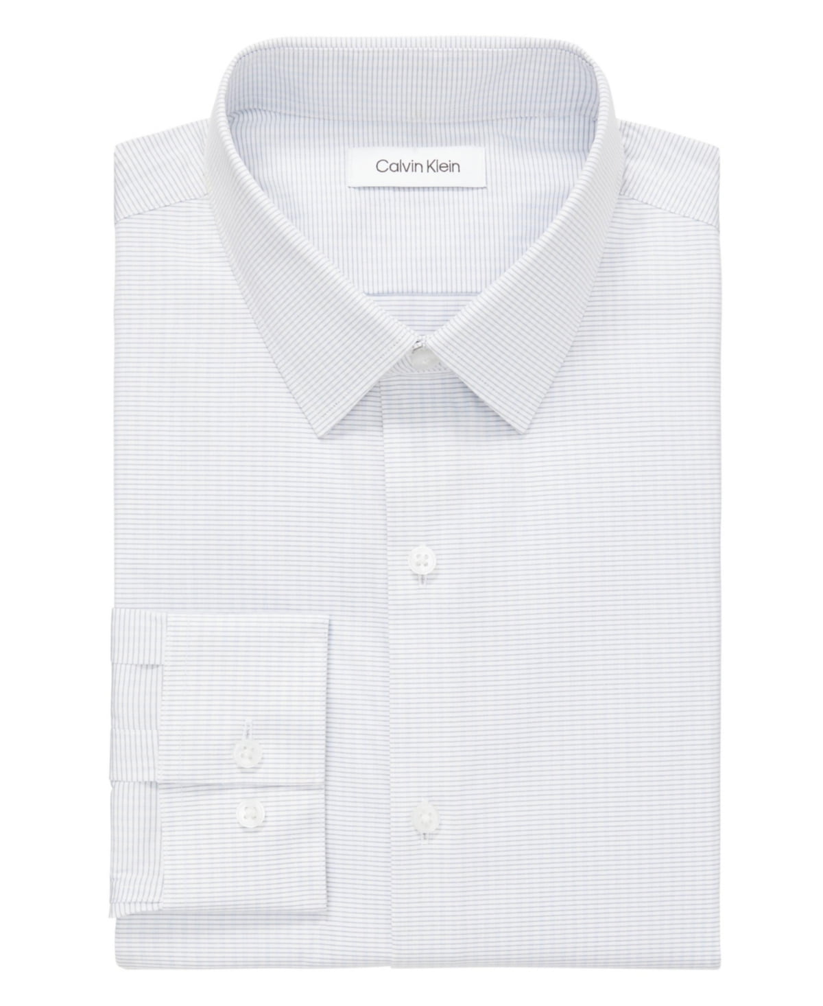 Calvin Klein Mens Extra-Slim fit Dress Shirt Large 16-16.5 34-35 Blue Check