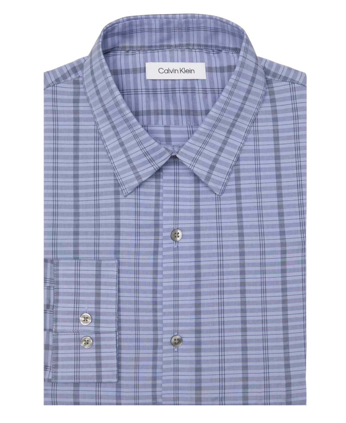 Calvin Klein Mens Extra-Slim fit Dress Shirt Large Long Sleeve Blue