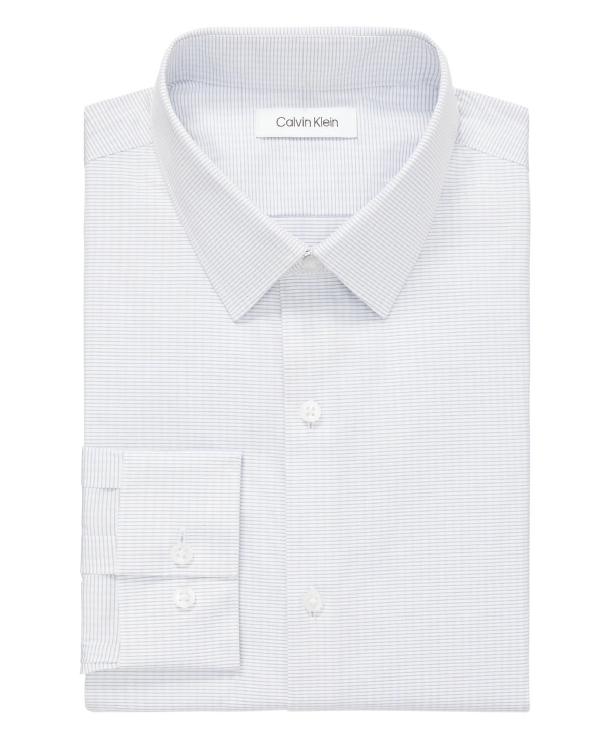 Calvin Klein Mens Extra-Slim fit Dress Shirt Small 14-14.5 32-33 Blue Plaid