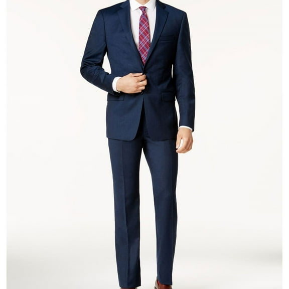 Calvin Klein Mens Extreme Slim Fit Two Button Blazer Jacket, Blue, 38 Regular