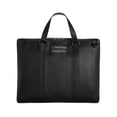 thumbnail image 1 of Calvin Klein Mens Faux Leather Messenger Attache Briefcase Black O/S, 1 of 2