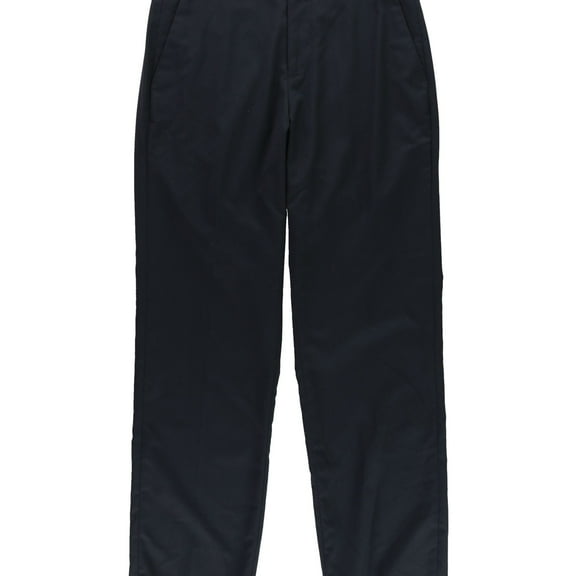 Calvin Klein Mens Flat Front Casual Trouser Pants, Black, 32W x 30L