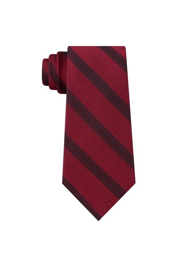 Mens Glitter Stripe Self-tied Necktie, Red, One Size