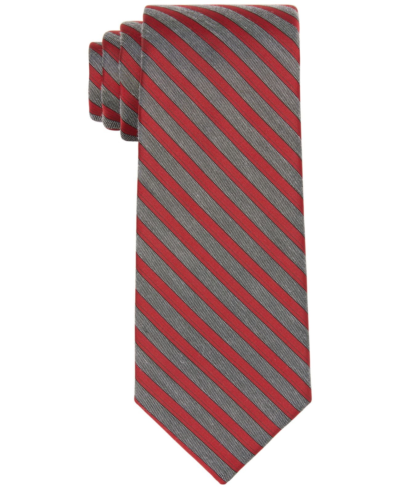 Calvin Klein Men s Necktie Fleck Herringbone Tie Gray Regular Size Walmart