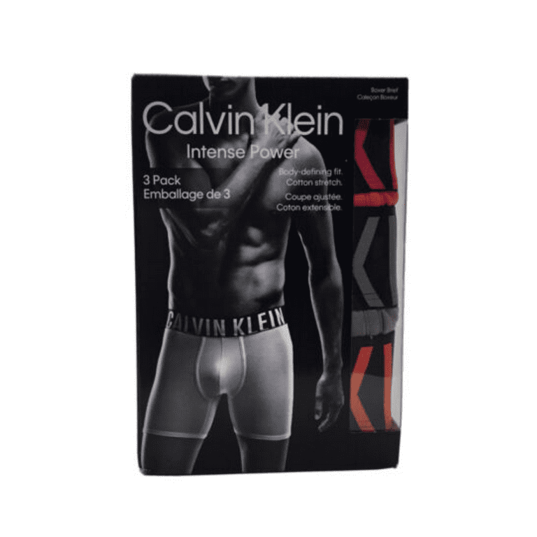 Calvin Klein Mens Intense Power Cotton Stretch 3 Pack Boxer Brief