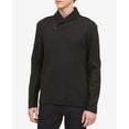 thumbnail image 1 of Calvin Klein Mens Jacquard Pullover Henley Shirt Gray L, 1 of 2