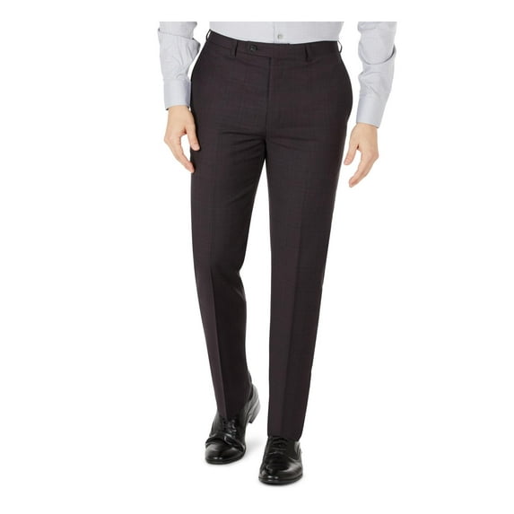 Calvin Klein Mens Jerome Wool Slim Fit Dress Pants