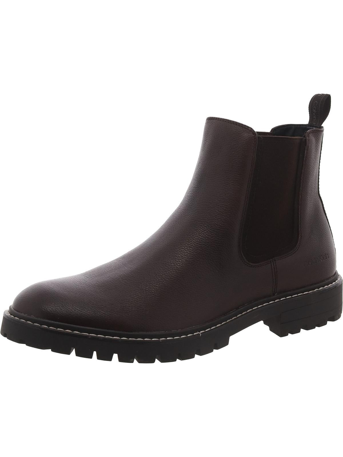 Calvin Klein Men\'s Dark Brown Leather Chelsea Boots Amazon.com | Calvin Klein Mens main image 3