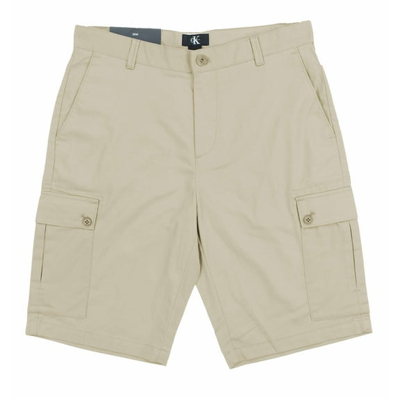 Calvin Klein Mens Lifestyle Flat Front Cargo Shorts (Fennel, 30)