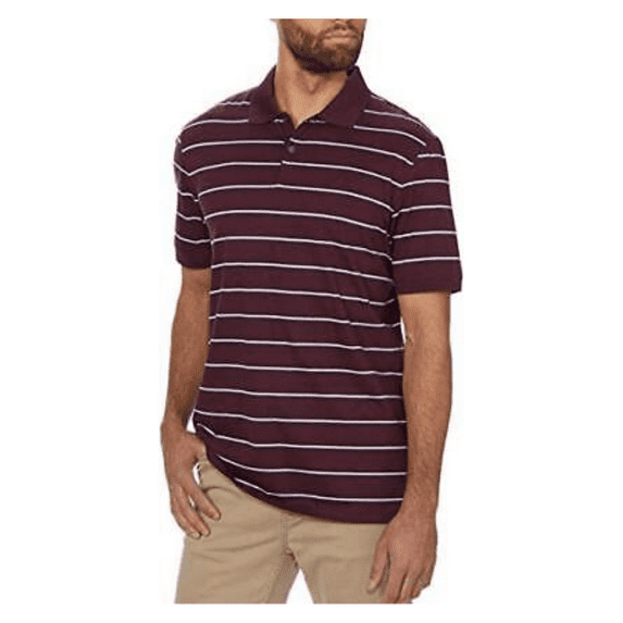 Calvin Klein Mens Liquid Touch Cotton Polo (Raspberry Chocolate, XX-Large)