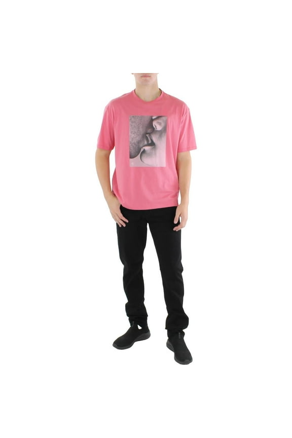 Mens Logo Graphic T-Shirt, Rapture Rose, Medium
