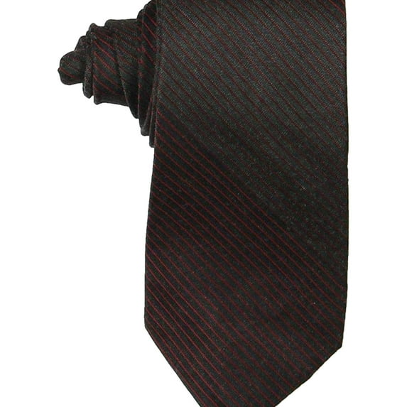 Calvin Klein Mens Macro Stripe Self-tied Necktie, Red, One Size