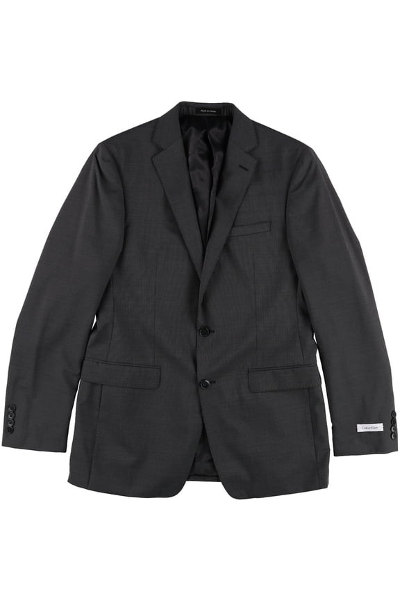 Mens Micro Pinstripe Two Button Blazer Jacket, Grey, 40 Long