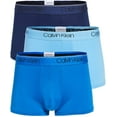 thumbnail image 1 of Calvin Klein Mens Microfiber Stretch Multipack Low Rise Trunks Medium Blue, 1 of 3