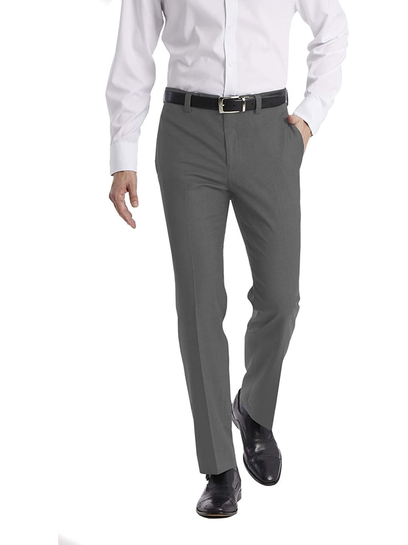 calvin klein men's modern fit dress pants Modern summer dress with gathers and dividing seams in black main image 0