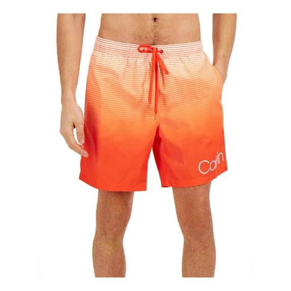 Calvin Klein Mens Ombre Board Short Swim Trunks Orange XXL