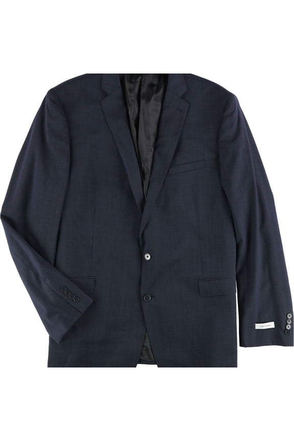 Mens Pindot Two Button Blazer Jacket, Blue, Big & Tall, 50 X-Long