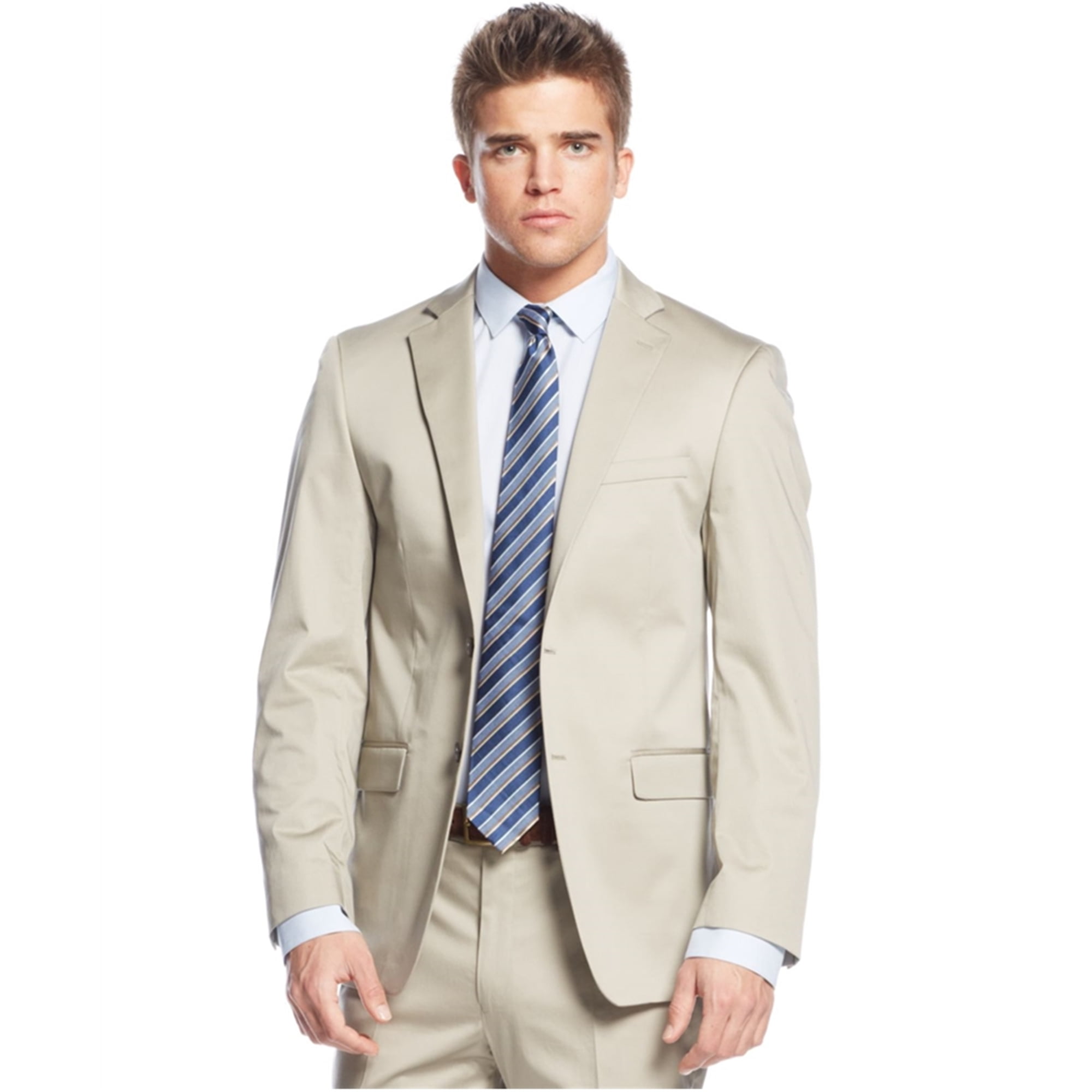 calvin klein suit tan