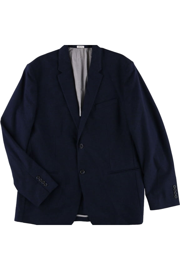 Mens Professional Two Button Blazer Jacket, Blue, X-Large (Regular)