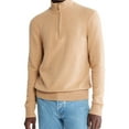 thumbnail image 1 of Calvin Klein Mens Quarter Zip Sweater Tigers Eye Heather Brown 2XL, 1 of 1