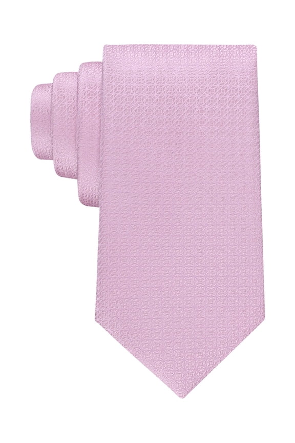 Mens Ramon Micro-Geo Neck Tie Pink
