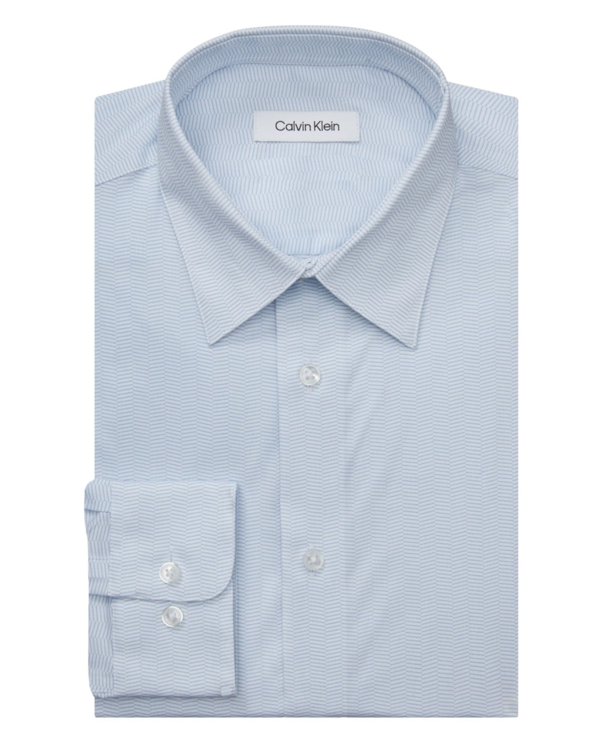 Calvin Klein Mens Regular fit Dress Shirt Large 16.5 in 32-33 Light Blue