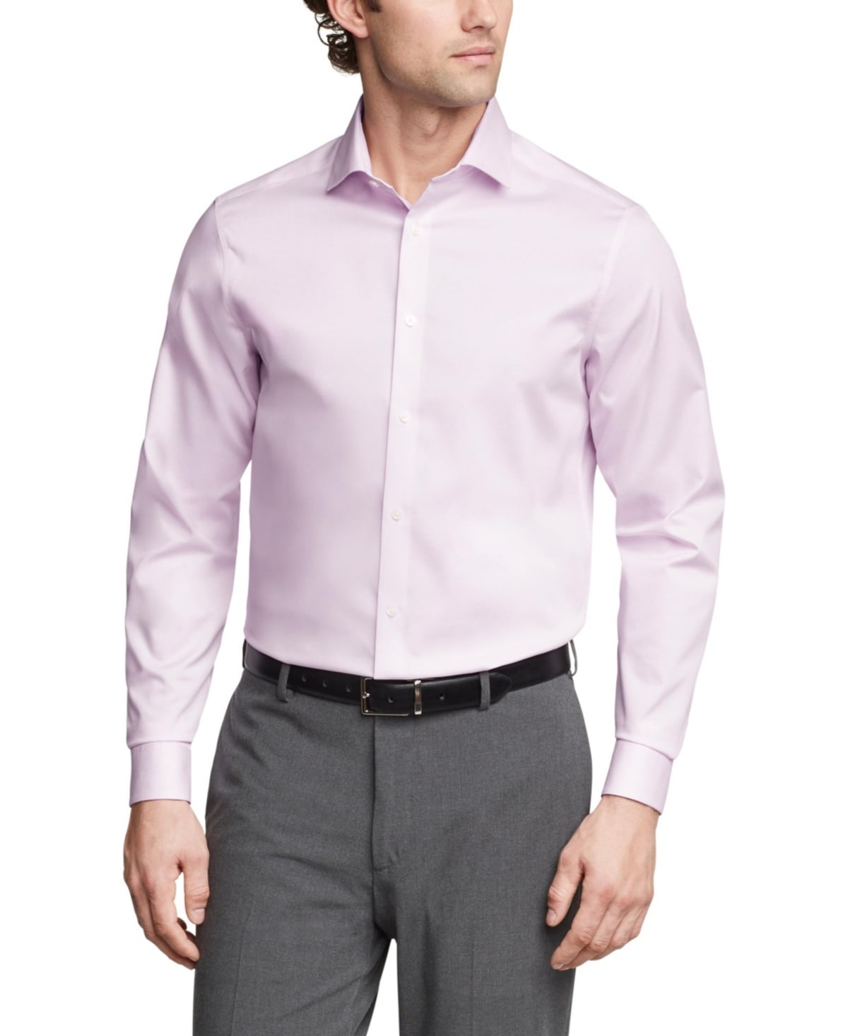 Calvin Klein Mens Regular fit Dress Shirt Small 14.5 in 32-33 Pink Solid