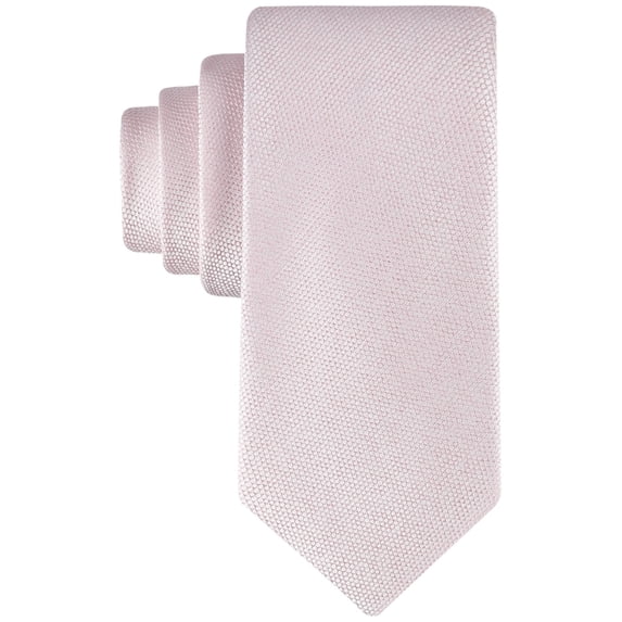 Calvin Klein Mens Regular fit Tie Necktie One Size Light Pink Solid