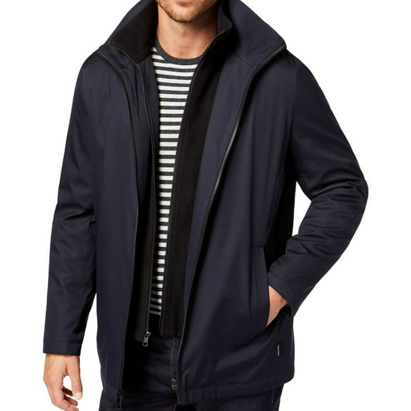 Calvin Klein Mens Ripstop Jacket, Blue, Small