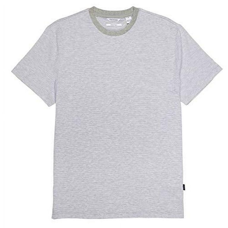 Calvin Klein Mens Short T-Shirt Sleeve Cotton Medium) Neck Crew Grey Heather, (Heroic