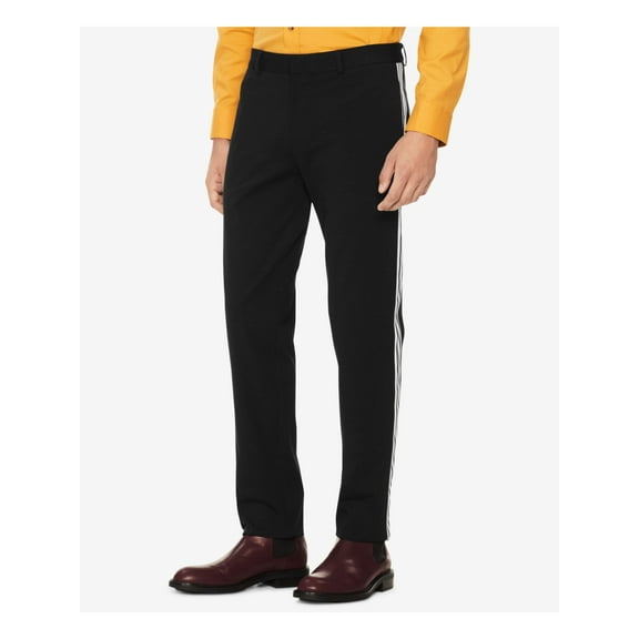 Calvin Klein Mens Side Seam Taped Casual Trouser Pants, Blue, 32W x 32L