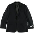 thumbnail image 1 of Calvin Klein Mens Single Breasted Two Button Blazer Jacket, Black, 42 Regular, 1 of 1