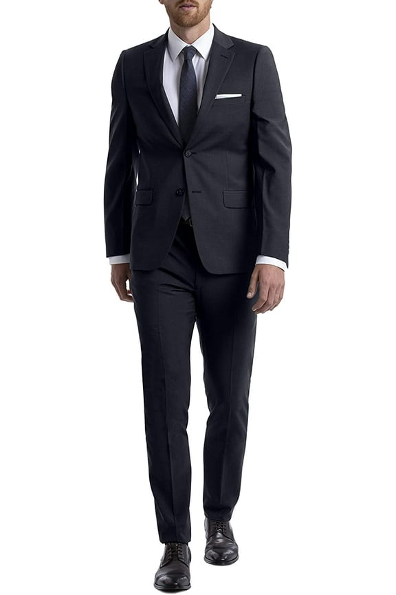 Mens Skinny fit Suit Jacket Blazer 40 S Navy Blue Solid Stretch