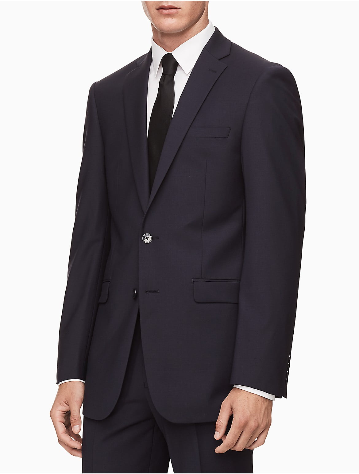 Calvin Klein Mens Skinny Fit Suit Jacket Blazer 36 R Nayv Blue Solid calvin-klein-mens-skinny-fit-suit-jacket-blazer-36-r-nayv-blue-solid