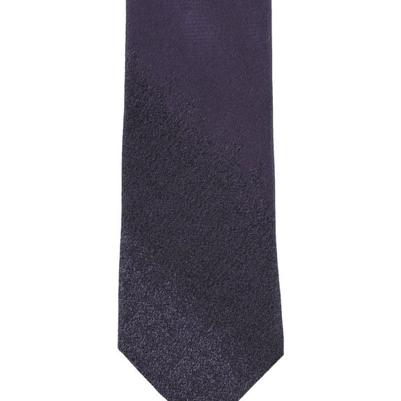 Calvin Klein Mens Slat Dipped Self-tied Necktie, Purple, One Size