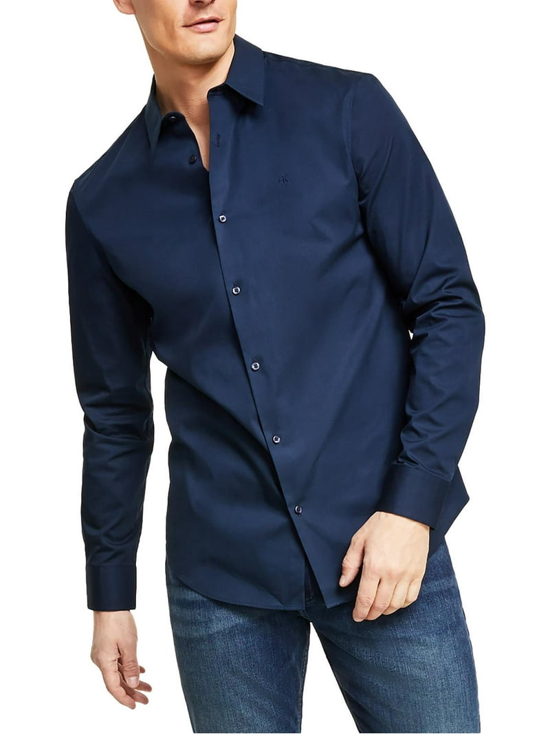 Formal Shirt Slim Fit Calvin Klein Shirts Calvin Klein Performance Slim Fit  Dress Shirt Black  Giovanni's