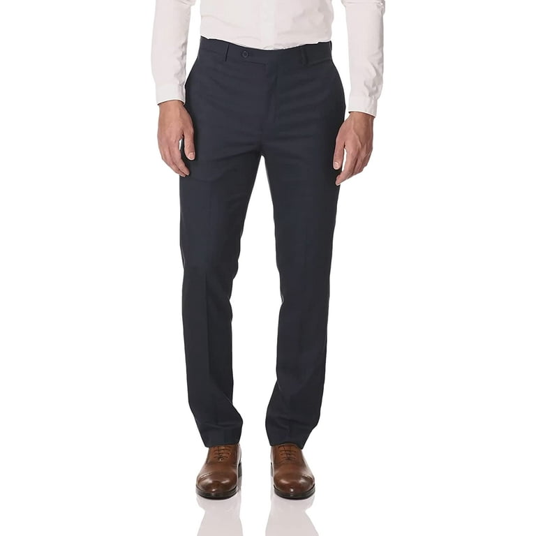 Calvin klein men's x performance slim fit flat front dress pant discount