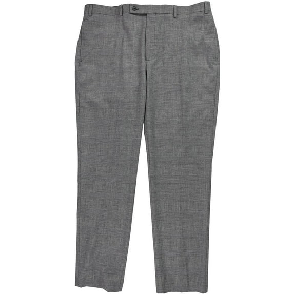 Calvin Klein Mens Slim Fit Glen Plaid Suit Dress Pants Black White 30 x 30