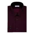 thumbnail image 1 of Calvin Klein Men's Slim Fit Non Iron Performance Herringbone Point Collar Dress Shirt Red Size 15.5X34X35, 1 of 3