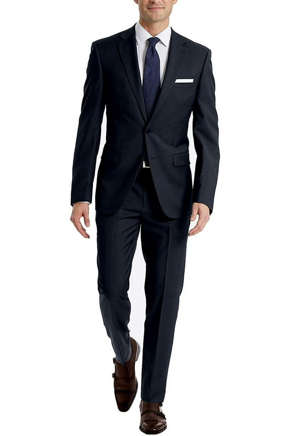 Mens Slim Fit Suit Separates Suit Jacket 36 Short Solid Navy