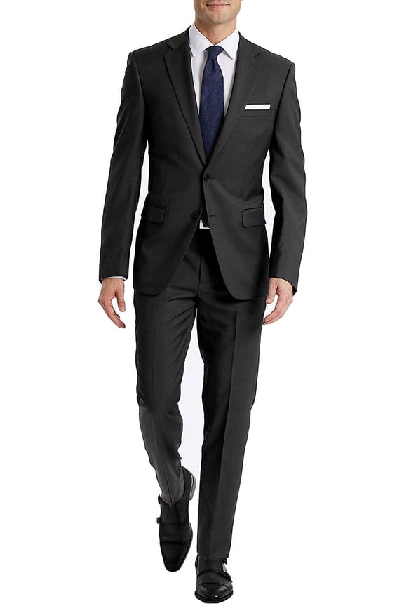 Mens Slim Fit Suit Separates Suit Jacket 42 Short Solid Charcoal